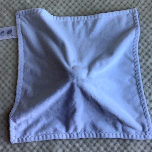 Beansprout Blue White Polka Dot Plush Bear Lovey Security Blanket Toy - Picture 2 of 8